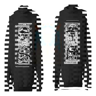 Doctorate Dissertation Phd Grad Tarot Card Skeleton Cat Sweatshirt Unisex | Mazezy