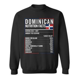 Dominican Nutrition Facts Food Camiseta Republica Dominicana Sweatshirt - Thegiftio UK