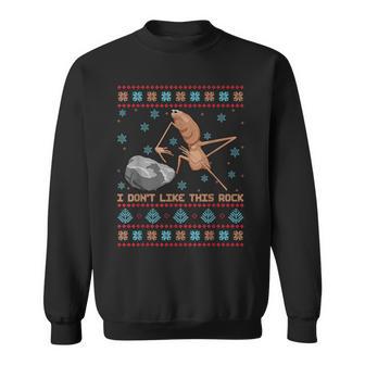 I Don't Like This Rock Marcus The Worm Ugly Sweater Xmas Sweatshirt - Thegiftio UK