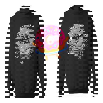 Donut Hula Hooping Cute Kawaii Dessert Lover Sweatshirt Unisex | Mazezy