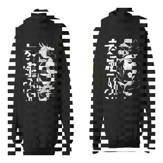 Dragon Yin Yang Tai Chi Symbol Artistic Chinese Air Energy Sweatshirt Unisex | Mazezy