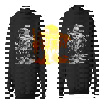 Dripping Drummer Music Lover Retro Band Golden Sweatshirt Unisex | Mazezy