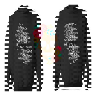 Drôle Dia De Los Muertos Léopard Tête De Mort Fleur Mexicaine Sweater e - Cadeauxyz
