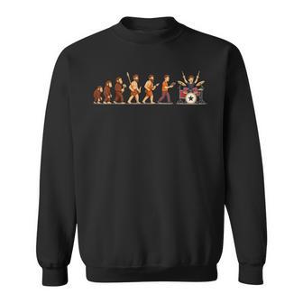 Drumming The Final Stage Of Human Evolution Red Drum Kit Sweatshirt Unisex | Mazezy