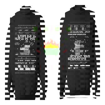 Dumpster Fire Response Team Chaos Ugly Sweater Cute Employee Sweatshirt - Monsterry