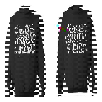 Easily Distracted By Beads Beading Beadwork Beader Sweatshirt Unisex | Mazezy