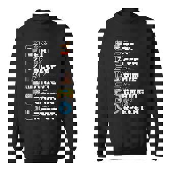 Eat Sleep Anime Gaming Repeat Japan Anime Manga Ns Sweatshirt - Monsterry