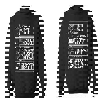 Eat Sleep Darts Repeat For Dart Players Sweatshirt Unisex | Mazezy