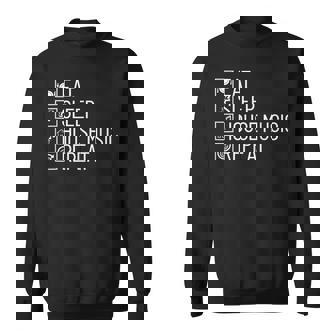 Eatleep House Music リピート Edm Lover Djハウスミュージック スウェットシャツ - Kawaiitshirt