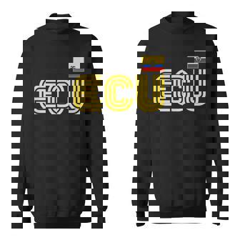 Ecuador Flag Retro International Country Ecuadorian Pride Sweatshirt Unisex | Mazezy