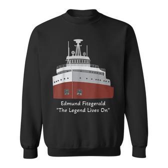 Edmund Fitzgerald Great Lakes Ship Sweatshirt - Thegiftio