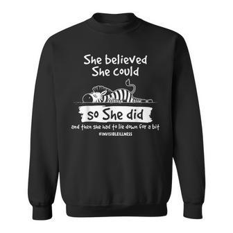Eds Warrior She Had To Lie Down For A Bit Invisible Illness Sweatshirt - Thegiftio UK