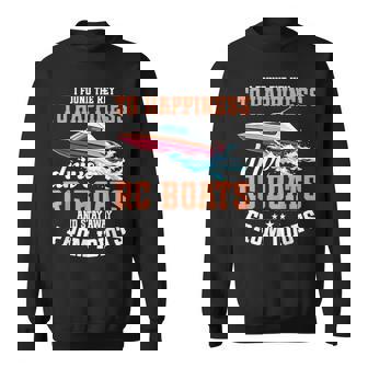 Electric Remote Control Boat Enthusiast Happiness RC Boat Sweatshirt Unisex | Mazezy