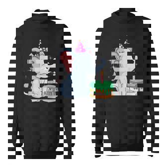 Elephant Birthday Cake Party Safari Jungle Animal Zookeeper Sweatshirt Unisex | Mazezy