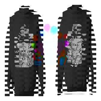 Elephant Birthday Party Balloons Safari Adventure Zookeeper Sweatshirt Unisex | Mazezy