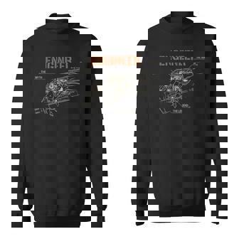 Engineer The Man The Myth The Legend Caliper Blueprint Sweatshirt Unisex | Mazezy