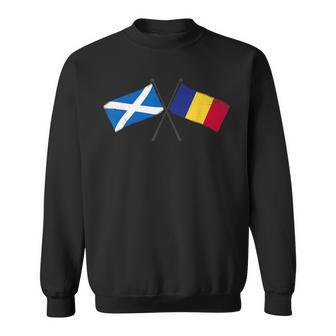 England Scotland Crossed Flags Scottish Romanian Friendship Sweatshirt Unisex | Mazezy