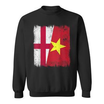 England Vietnam Half Flag English Vietnamese History Sweatshirt Unisex | Mazezy