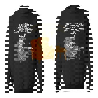 English Bulldog Dog Reading Book 67 Six Seven Meme Sweatshirt Unisex | Mazezy