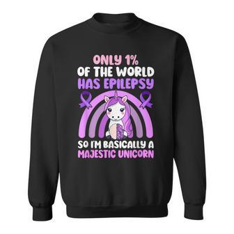 Epilepsy Awareness Month Epilepsy Warrior Unicorn Sweatshirt | Mazezy