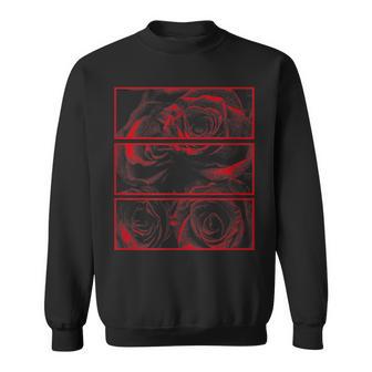 Esthétique Y2k Gothique Punk Roses Rouges Graphiques Alt Grunge Sweater e - Cadeauxyz