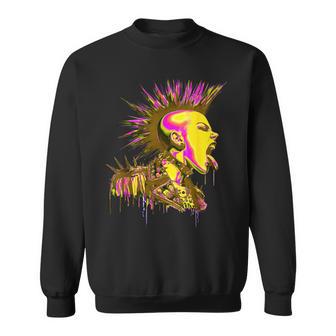Estilo Punk Británico Regalos Mohawk Character Camisa de entrenamiento - Regaloses