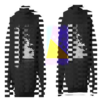 Estonia Bosnia And Herzegovina Half Flag Sweatshirt Unisex | Mazezy