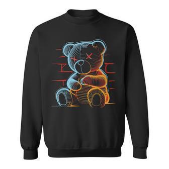 Evil Teddy Bear Streetwear Style Sweatshirt - Thegiftio UK