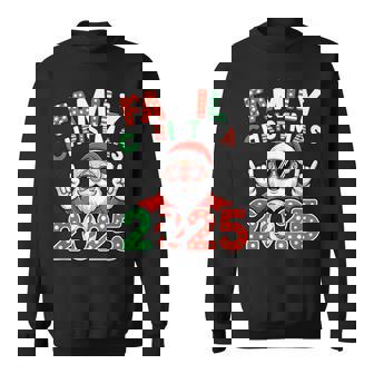 Family Christmas 2025 Rocker Santa Sunglasses Matching Sweatshirt - Monsterry