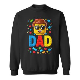 Family Dad Master Builder Building Bricks Blocks Fathers Day Sweatshirt - Thegiftio