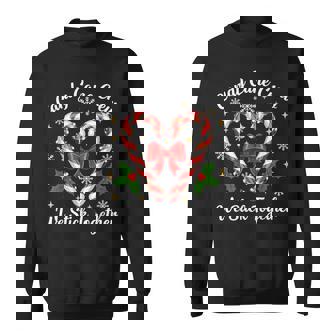 Family Matching Pajama Candy Cane Crew We Stick Together Sweatshirt - Thegiftio