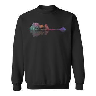 Farbigespiegelbild Gitarre Sweatshirt - Seseable