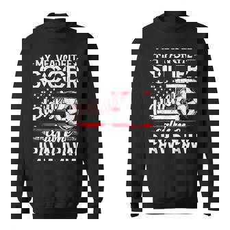 My Favorite Soccer Player Calls Me Paw Paw US Flag Sweatshirt Unisex | Mazezy