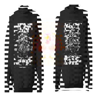 Feast Mode Turkey Vintage Football Thanksgiving Boys Sweatshirt - Monsterry