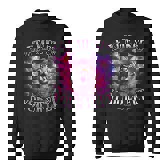 Your Feet Offensive Cat Meme Y2k Bootleg Graphic Sweatshirt - Thegiftio