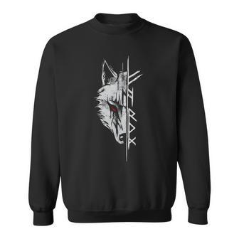 Fenrir Wolf Rune Norse Mythology Symbol Sweatshirt - Thegiftio UK