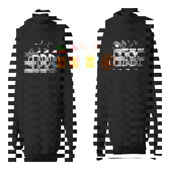 Festive Beer Mugs Cheers For Beer Lovers Christmas Party Fun Sweatshirt Unisex | Mazezy