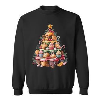 Festive Christmas Dessert Tree Holiday Baking Sweet Cupcake Sweatshirt - Thegiftio UK