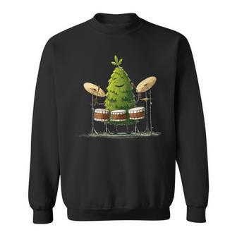 Festive Christmas Tree With Drums Instrument For Music Fans Tank Top Sweatshirt Unisex | Mazezy