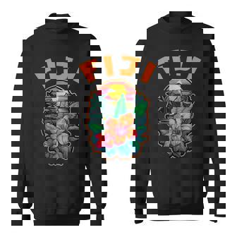 Fiji Islands Pacific Ocean Tropical Flowers Beach Vacation Sweatshirt Unisex | Mazezy