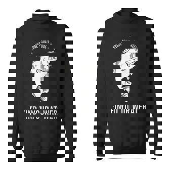 Find Your Water Adventure Solitude Reel Bass Fishing Tank Top Sweatshirt Unisex | Mazezy