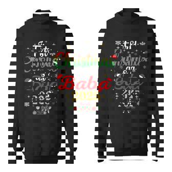 First Christmas As A Baba 2025 New Dad Xmas Sweatshirt Unisex | Mazezy