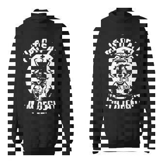 First Of All I'm A Delight アライグマ 看護師 面白い スウェットシャツ - Kawaiitshirt