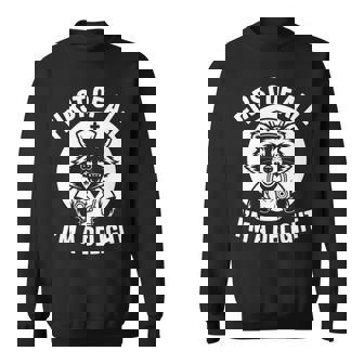 First Of All I'm A Delight アライグマ 看護師 面白い 長袖tシャツ スウェットシャツ - Kawaiitshirt