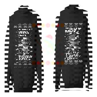 Fisherman Christmas Holyday Merry Fishmas Sweatshirt | Seseable FR