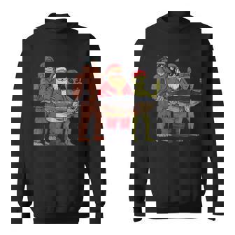 Fishing Christmas Vintage Sasquatch Santa Xmas Sweatshirt | Seseable CA