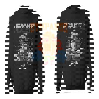 Fitness Gympanse Deadlift Workout Training Gymを行っています スウェットシャツ - Kawaiitshirt