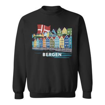 Fjord Bergen Norway Costume Fjords Of Norway Harbor City Sweatshirt - Thegiftio UK