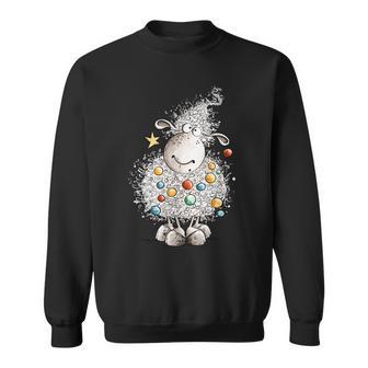 Fleece Navidad Christmas Sheep Cartoon Sweatshirt Unisex | Mazezy