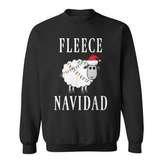 Fleece Navidad Christmas Sheep Sweater Or T-Shirt Sweatshirt Unisex | Mazezy